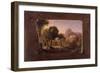 Study for Dream of Arcadia, 1838 (Oil on Wood Panel)-Thomas Cole-Framed Giclee Print