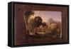 Study for Dream of Arcadia, 1838 (Oil on Wood Panel)-Thomas Cole-Framed Stretched Canvas