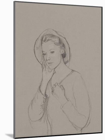 Study for Elizabeth Bennet, 2011-Caroline Hervey-Bathurst-Mounted Giclee Print