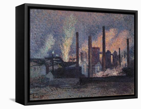 Study for Factories Near Charleroi, 1897-Maximilien Luce-Framed Stretched Canvas