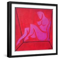 Study for Figure in Cubic Space-Guilherme Pontes-Framed Giclee Print