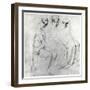 Study for Francesca Da Rimini-Jean-Auguste-Dominique Ingres-Framed Giclee Print