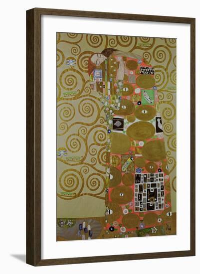 Study for Fulfilment, C.1905-09 (W/C and Gold on Paper) (See 65884)-Gustav Klimt-Framed Giclee Print