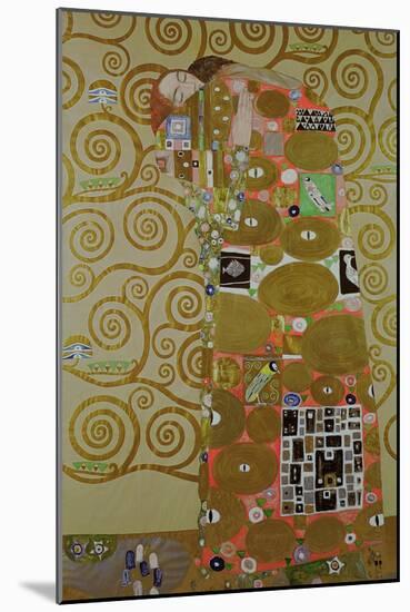 Study for Fulfilment, C.1905-09 (W/C and Gold on Paper) (See 65884)-Gustav Klimt-Mounted Giclee Print