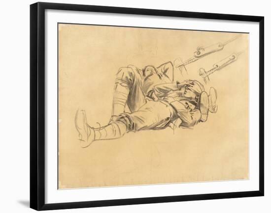 Study for "Gassed", 1918-9-John Singer Sargent-Framed Giclee Print