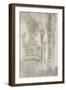 Study for General Chiaroscuro of the Sarcophagus and Canopy of the Tomb of Mastino II Della Scala a-John Ruskin-Framed Giclee Print