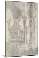 Study for General Chiaroscuro of the Sarcophagus and Canopy of the Tomb of Mastino II Della Scala a-John Ruskin-Mounted Giclee Print