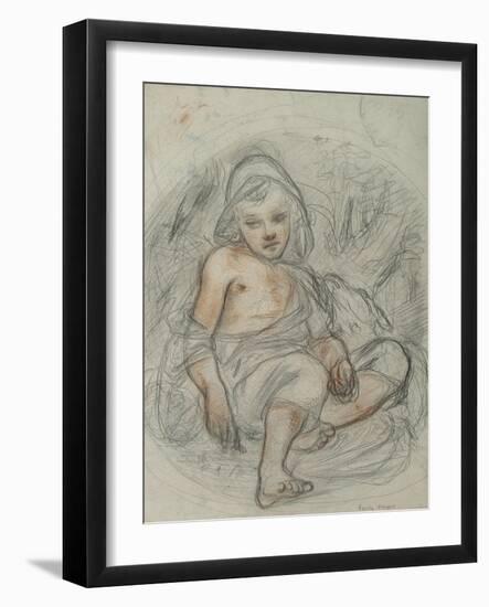 Study for Giotto as a Shepherd Boy, 1849-Frederic Leighton-Framed Giclee Print