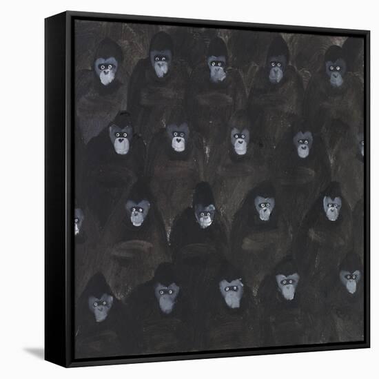 Study for Gorilla Gig, 2016-Holly Frean-Framed Stretched Canvas