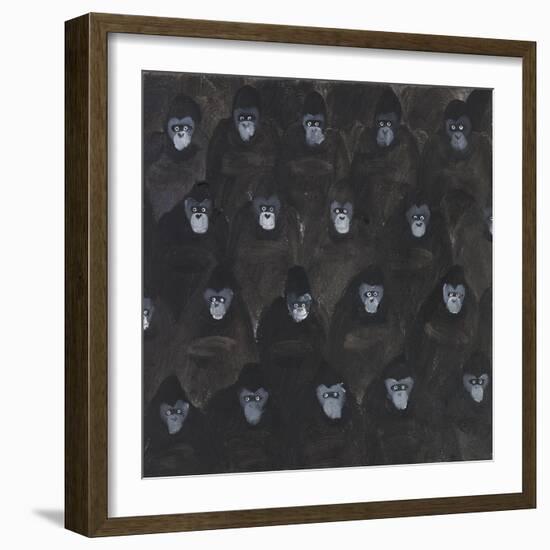 Study for Gorilla Gig, 2016-Holly Frean-Framed Giclee Print