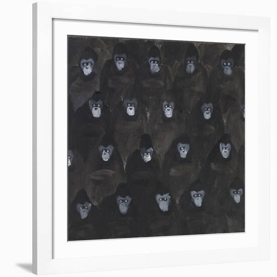 Study for Gorilla Gig, 2016-Holly Frean-Framed Giclee Print