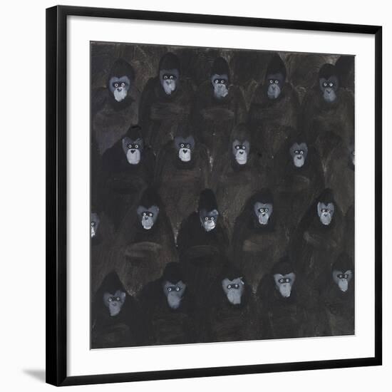 Study for Gorilla Gig, 2016-Holly Frean-Framed Giclee Print