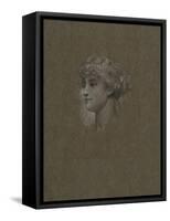 Study for 'Head of a Girl', C.1893-Frederic Leighton-Framed Stretched Canvas