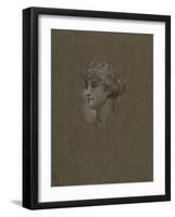 Study for 'Head of a Girl', C.1893-Frederic Leighton-Framed Giclee Print