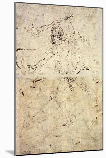 Study for Hercules and Hydra of Lerna-Antonio Pollaiuolo-Mounted Giclee Print