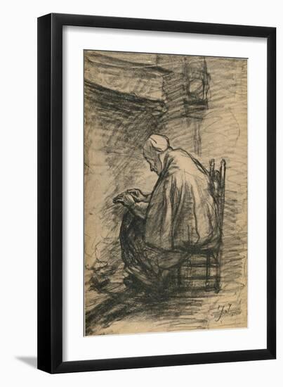 'Study for Honoured Old Age' c1881-Jozef Israels-Framed Giclee Print