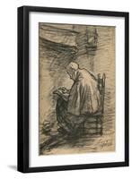 'Study for Honoured Old Age' c1881-Jozef Israels-Framed Giclee Print