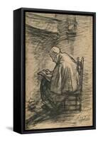 'Study for Honoured Old Age' c1881-Jozef Israels-Framed Stretched Canvas