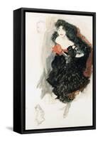 Study For Judith II-Gustav Klimt-Framed Stretched Canvas