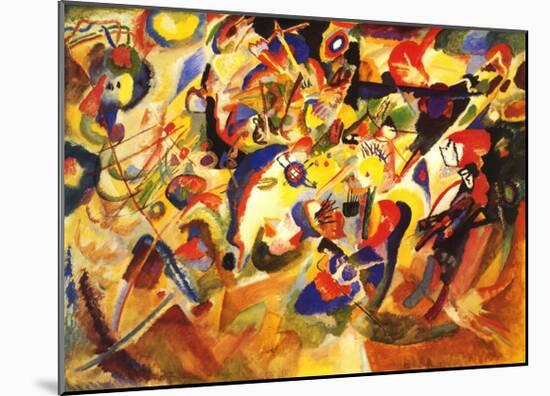 Study for Komposition VII-Wassily Kandinsky-Mounted Art Print