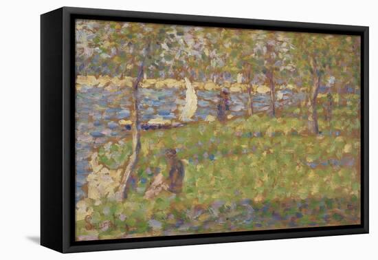 Study for "La Grande Jatte", 1884-5-Georges Pierre Seurat-Framed Stretched Canvas