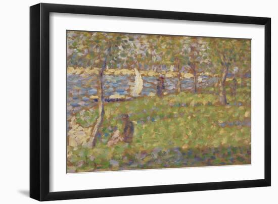 Study for 'La Grande Jatte', 1884-85-Georges Seurat-Framed Giclee Print