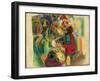 Study for 'La Grande Portugaise', 1915 (Oil & Wax on Paper Laid down on Cradled Panel)-Robert Delaunay-Framed Giclee Print