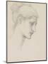 Study for Laus Veneria, C.1875 (Pencil on Paper)-Edward Burne-Jones-Mounted Premium Giclee Print