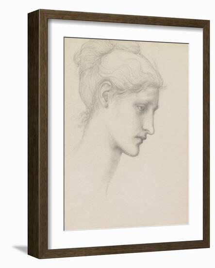 Study for Laus Veneria, C.1875 (Pencil on Paper)-Edward Burne-Jones-Framed Giclee Print