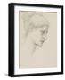 Study for Laus Veneria, C.1875 (Pencil on Paper)-Edward Burne-Jones-Framed Giclee Print