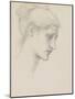 Study for Laus Veneria, C.1875 (Pencil on Paper)-Edward Burne-Jones-Mounted Giclee Print