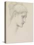 Study for Laus Veneria, C.1875 (Pencil on Paper)-Edward Burne-Jones-Stretched Canvas