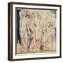 Study for 'Leaning against the Pillars...', Plate 32 from 'Jerusalem', 1804-20 (Pen and W/C on Pape-William Blake-Framed Giclee Print