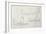 Study for London Series, Boats on the Thames (Pencil on Paper)-Claude Monet-Framed Giclee Print