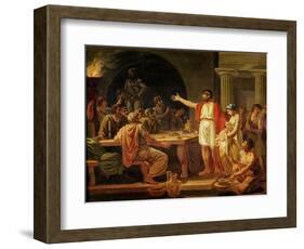 Study for Lycurgus Showing the Ancients of Sparta Their King, 1791-Jacques-Louis David-Framed Giclee Print