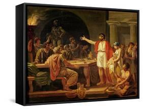 Study for Lycurgus Showing the Ancients of Sparta Their King, 1791-Jacques-Louis David-Framed Stretched Canvas