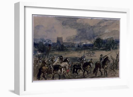 Study for Margaret of Anjou Taken Prisoner after the Battle of Tewkesbury, 1873-John Gilbert-Framed Giclee Print