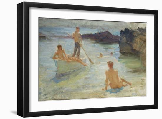 Study for Morning Splendour, c.1921-Henry Scott Tuke-Framed Giclee Print