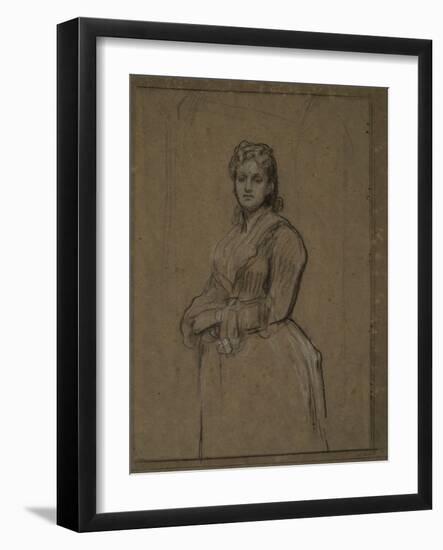 Study for 'Mrs Stephen Ralli', C.1880-Frederic Leighton-Framed Giclee Print