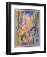 Study for mural of the Ascension, 1973-Hans Feibusch-Framed Giclee Print