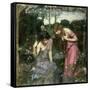 Study for 'Nymphs Finding the Head of Orpheus', C.1900-John William Waterhouse-Framed Stretched Canvas