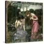 Study for 'Nymphs Finding the Head of Orpheus', C.1900-John William Waterhouse-Stretched Canvas