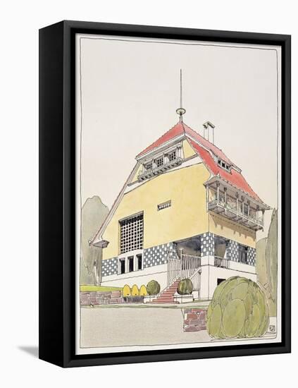 Study for Olbrich's House, Darmstadt, from "Architektur Von Olbrich," Published circa 1904-14-Joseph Maria Olbrich-Framed Stretched Canvas