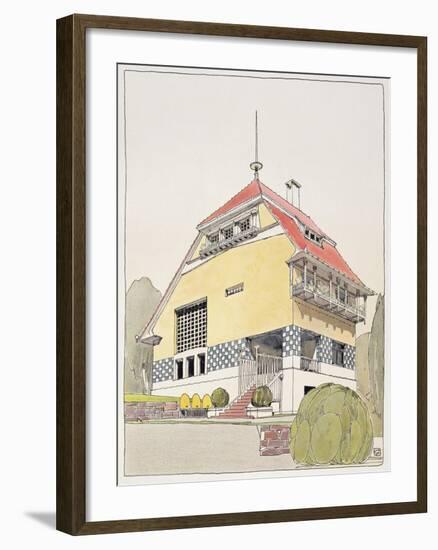 Study for Olbrich's House, Darmstadt, from "Architektur Von Olbrich," Published circa 1904-14-Joseph Maria Olbrich-Framed Giclee Print