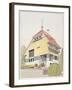 Study for Olbrich's House, Darmstadt, from "Architektur Von Olbrich," Published circa 1904-14-Joseph Maria Olbrich-Framed Giclee Print