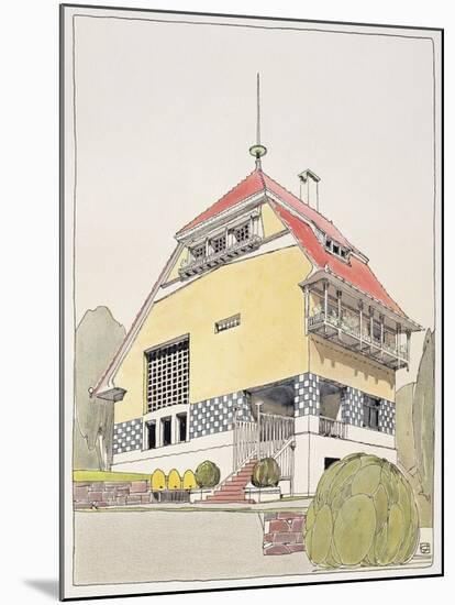 Study for Olbrich's House, Darmstadt, from "Architektur Von Olbrich," Published circa 1904-14-Joseph Maria Olbrich-Mounted Giclee Print