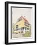 Study for Olbrich's House, Darmstadt, from "Architektur Von Olbrich," Published circa 1904-14-Joseph Maria Olbrich-Framed Giclee Print