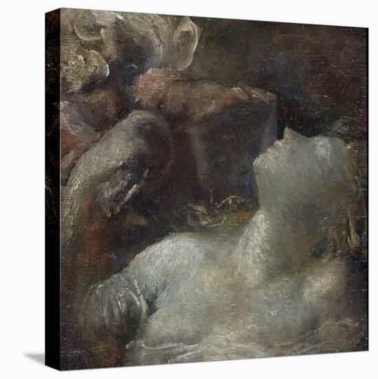 Study for 'Ophelia', C.1870 (Panel)-George Frederick Watts-Stretched Canvas
