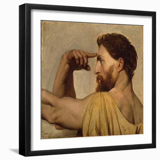Study for Phidias in the Apotheosis of Homer, 1827-Jean Auguste Dominique Ingres-Framed Giclee Print