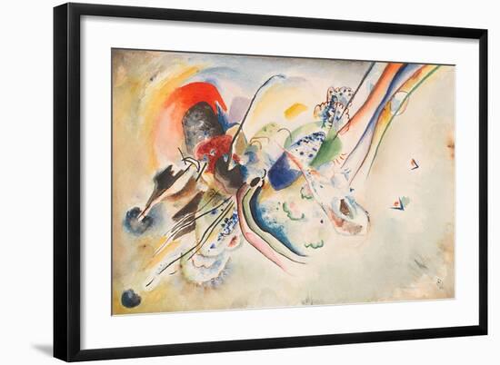 Study for Picture with Two Red Spots, 1916-Wassily Kandinsky-Framed Giclee Print